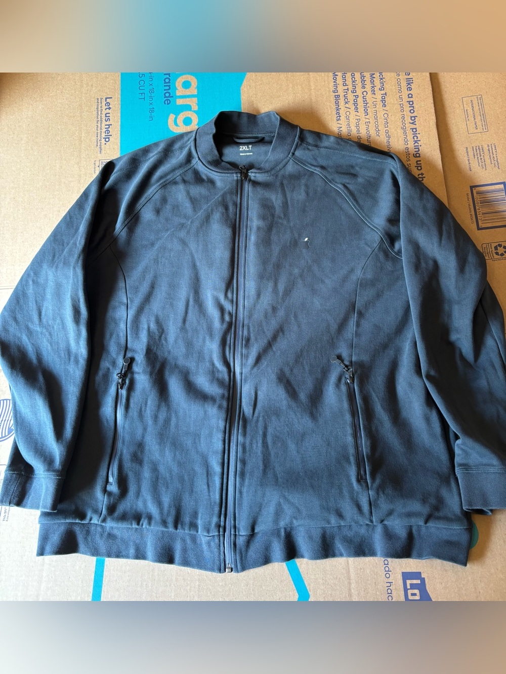 Apple Store Employee Navy Full Zip-Sweatshirt Jacket Logo Men’s 2XLT